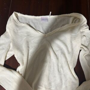 Urban Outfitters Cream V-Neck Sweater